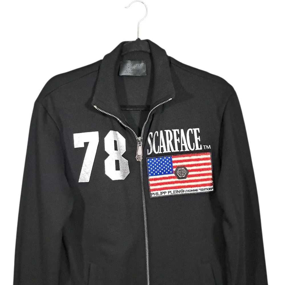 Philipp Plein Scarface Jacket Mes Medium Al Pacino‎ Black Full Zip Streetwear